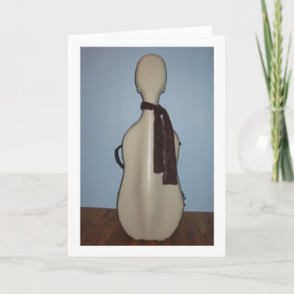 Het wenskaart van de Cello van de winter Kaart