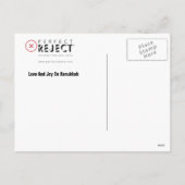 Het Wenskaart van de Chanoeka - Aldo een Konijn en Feestdagenkaart (Achterkant)