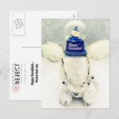 Het Wenskaart van de Chanoeka - het Wereldbol van Feestdagenkaart (Voorkant / Achterkant)