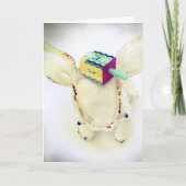 Het Wenskaart van de Chanoeka met Aldo en een Feestdagen Kaart (Voorkant)