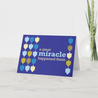 Het wenskaart van de Chanoeka van de familie Feestdagen Kaart