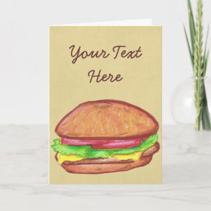 Het Wenskaart van de cheeseburger Kaart