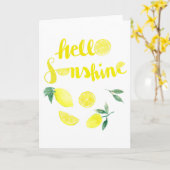 Het Wenskaart van de Citroenen van de Zonneschijn Kaart (Gele Bloem)