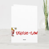 Het Wenskaart van de Clown van de moordenaar Feestdagen Kaart (Achterkant)