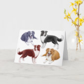 Het Wenskaart van de Collies van de grens Kaart (Gele Bloem)