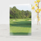 Het Wenskaart van de Cursus van het golf Kaart (Gele Bloem)