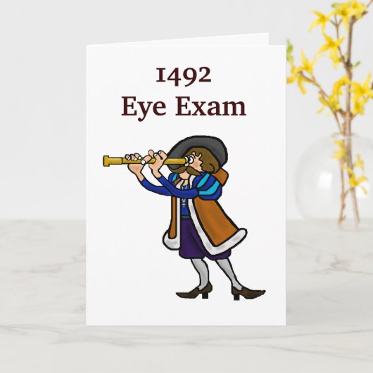 Het Wenskaart van de Dag van Columbus - het Examen Kaart (Gele Bloem)