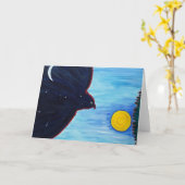 Het wenskaart van de Dag van de Jacht van Nite Kaart (Gele Bloem)