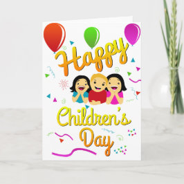 Het Wenskaart van de Dag van gelukkige Kinderen Kaart