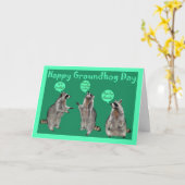 Het Wenskaart van de Dag van Groundhog Kaart (Gele Bloem)