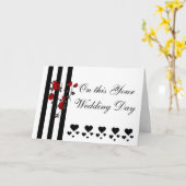 HET WENSKAART VAN DE DAG VAN HET HUWELIJK VAN HET KAART (Gele Bloem)