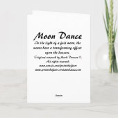 Het Wenskaart van de Dans van de maan Kaart (Achterkant)