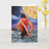 Het Wenskaart van de Dans van de maan Kaart (Gele Bloem)