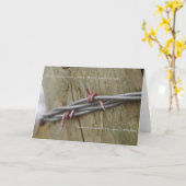 Het wenskaart van de de draadomheining van de kaart (Gele Bloem)