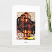 Het wenskaart van de de stratencollage van de Stad Kaart (Achterkant)