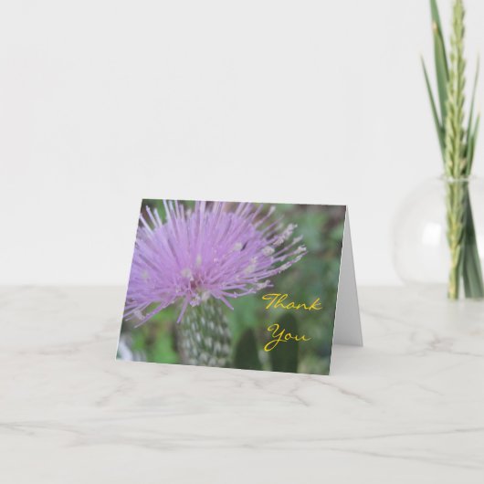 Het Wenskaart van de distel Bedankkaart (Voorkant)