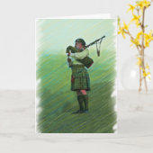 Het Wenskaart van de Doedelzak van de Muziek van Kaart (Gele Bloem)