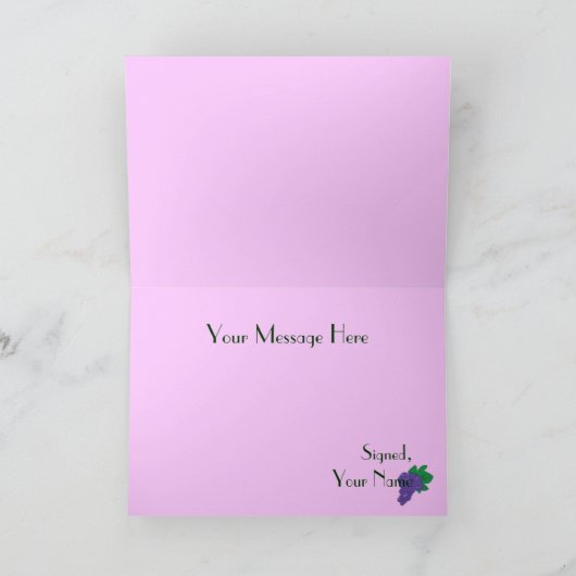 Het Wenskaart van de druif Kaart (Binnen)