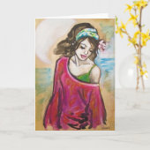 "Het Wenskaart van de Druk van de Kunst van het Kaart (Gele Bloem)