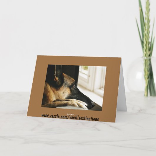 Het Wenskaart van de Duitse herder Kaart (Achterkant)