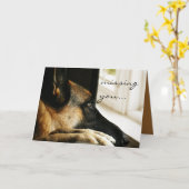 Het Wenskaart van de Duitse herder Kaart (Gele Bloem)