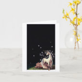 Het wenskaart van de Eenhoorn Kaart (Gele Bloem)