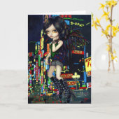 "Het Wenskaart van de Engel Shinjuku" Kaart (Gele Bloem)