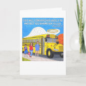 Het Wenskaart van de Engel van de bus Bedankkaart (Voorkant)