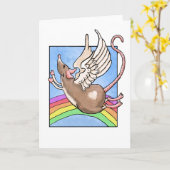Het Wenskaart van de Engel van de rat Kaart (Gele Bloem)