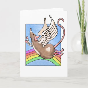 Het Wenskaart van de Engel van de rat Kaart