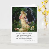 Het Wenskaart van de Fantasie van Halloween van Kaart (Gele Bloem)