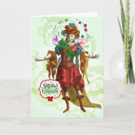 Het Wenskaart van de Fee van de kersttijd Feestdagen Kaart