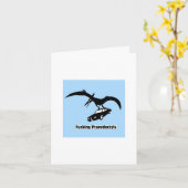 Het Wenskaart van de fkn- Pterodactylus Kaart (Gele Bloem)