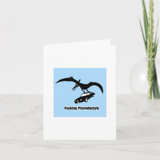 Het Wenskaart van de fkn- Pterodactylus Kaart
