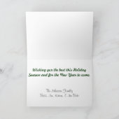 Het Wenskaart van de Foto van Chrismtas van de Feestdagen Kaart (Binnen)