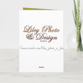 Het Wenskaart van de Foto van de Fantasie van de Kaart (Achterkant)