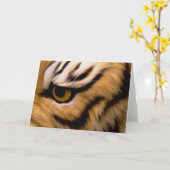 Het Wenskaart van de Foto van de tijger Kaart (Gele Bloem)