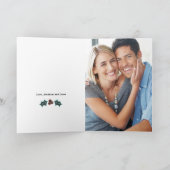 Het Wenskaart van de Foto van Kerstmis van het Feestdagen Kaart (Binnen)