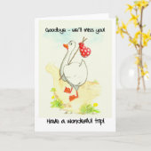 Het Wenskaart van de gans van de "Goede Reis" Kaart (Gele Bloem)