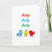 Het Wenskaart van de Geboorte van het drietal Kaart (Voorkant)