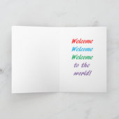 Het Wenskaart van de Geboorte van het drietal Kaart (Binnen)