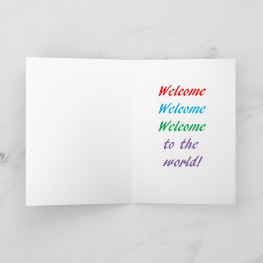 Het Wenskaart van de Geboorte van het drietal Kaart (Binnen)