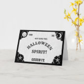 Het Wenskaart van de Geest van Halloween van de Kaart (Gele Bloem)