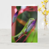 Het Wenskaart van de gekko Kaart (Gele Bloem)
