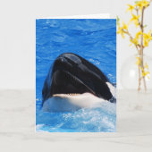 Het Wenskaart van de Geluiden van de walvis Kaart (Gele Bloem)