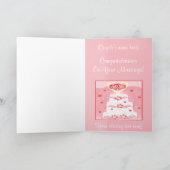 Het Wenskaart van de Gelukwensen van het huwelijk Kaart (Binnen)