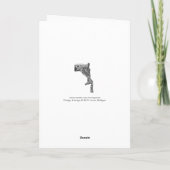 Het Wenskaart van de Giraffe en van het Kalf Kaart (Achterkant)