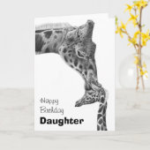 Het Wenskaart van de Giraffe en van het Kalf Kaart (Gele Bloem)