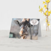 Het Wenskaart van de Giraffe Kaart (Gele Bloem)