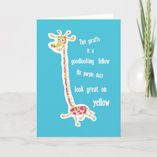 Het Wenskaart van de Giraffe Kaart (Voorkant)